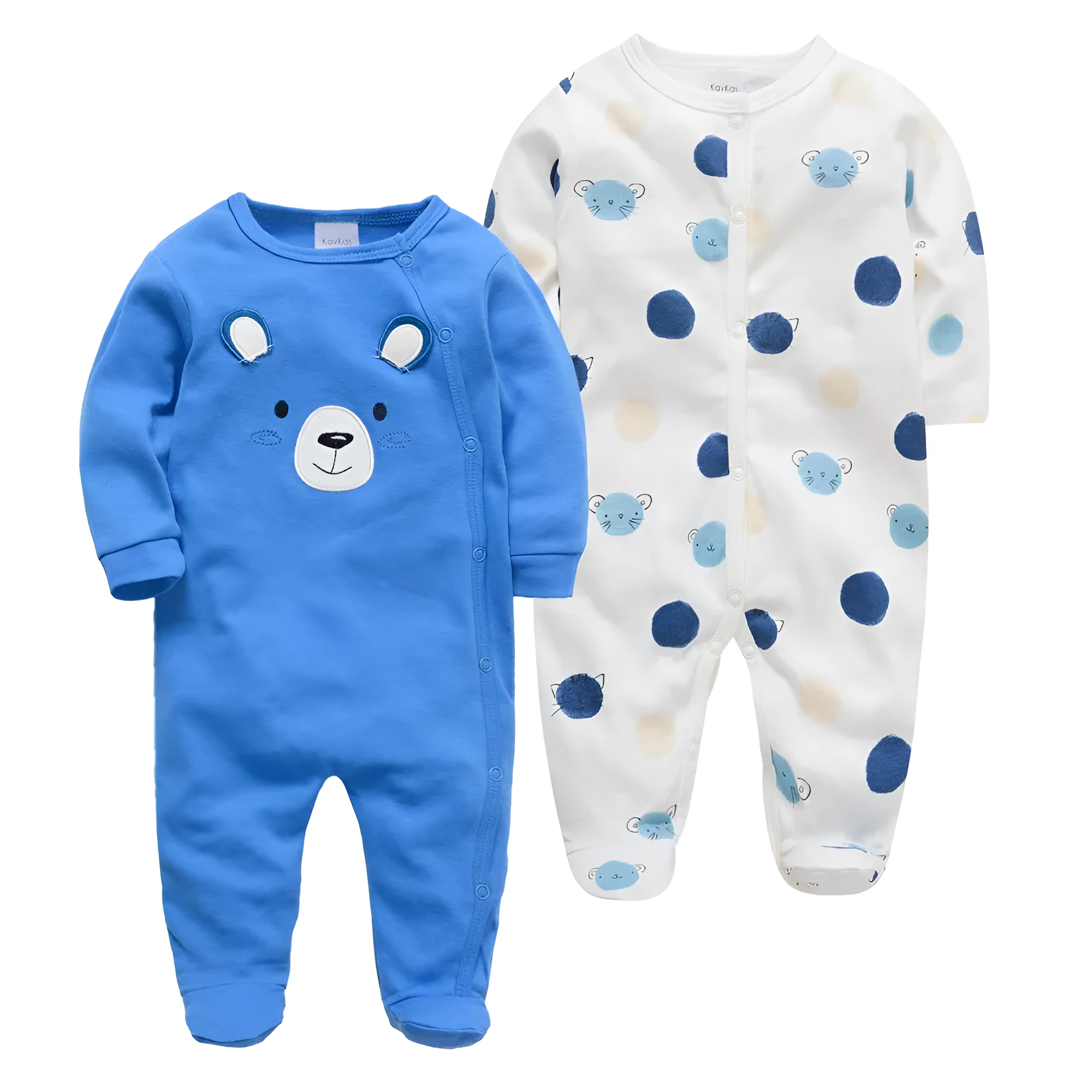 Unisex baby romper jumpsuit long sleeve in stripe colour for spring autumn