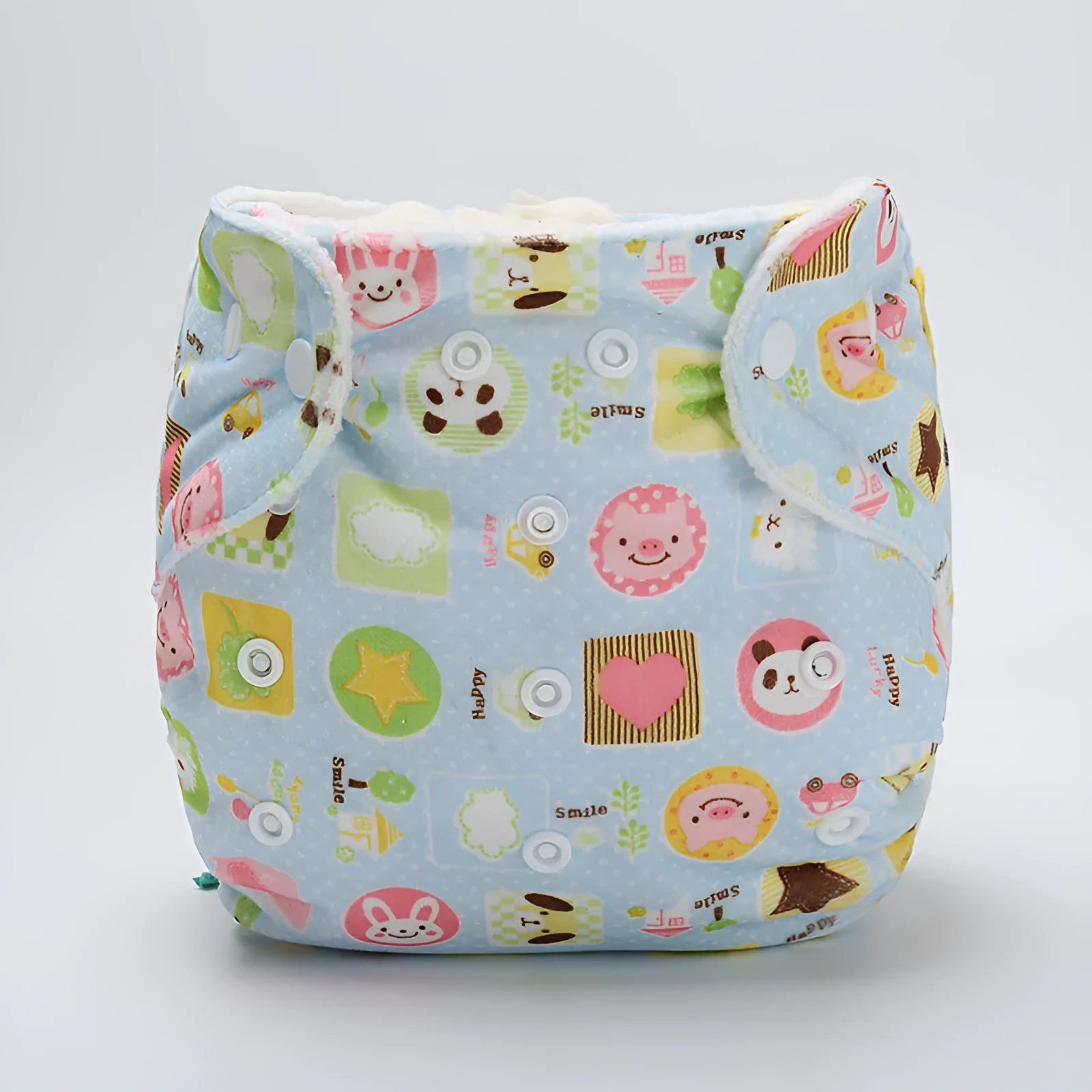 Baby cloth diaper pants in cartoon print, polyester fibre reusable nappy cover for 0-3 years