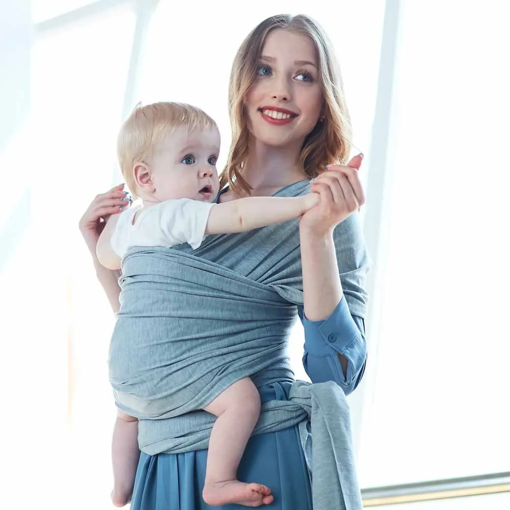 Fashion baby sling carrier in pink, 5.3m length, for infants under 1 year, soft fabric wrap