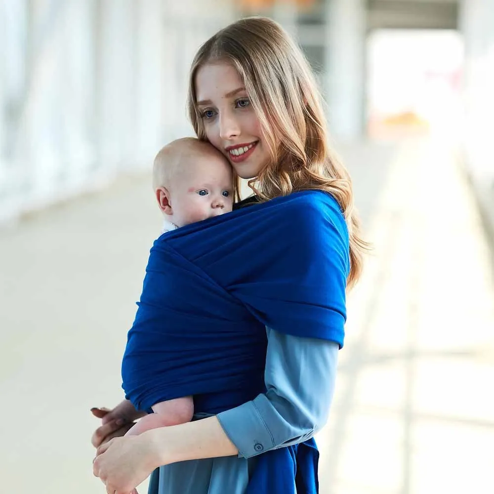 Fashion baby sling carrier in pink, 5.3m length, for infants under 1 year, soft fabric wrap