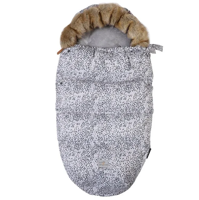 Baby stroller sleeping bag in down cotton fill, polyester fibre outer, 46x95x8cm, suitable for cold weather walks