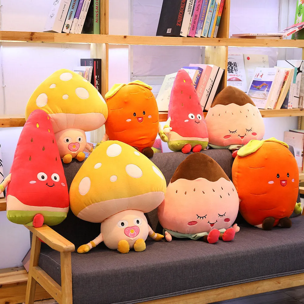Realistic strawberry plush toy 50cm super soft short plush down cotton filled sleeping doll