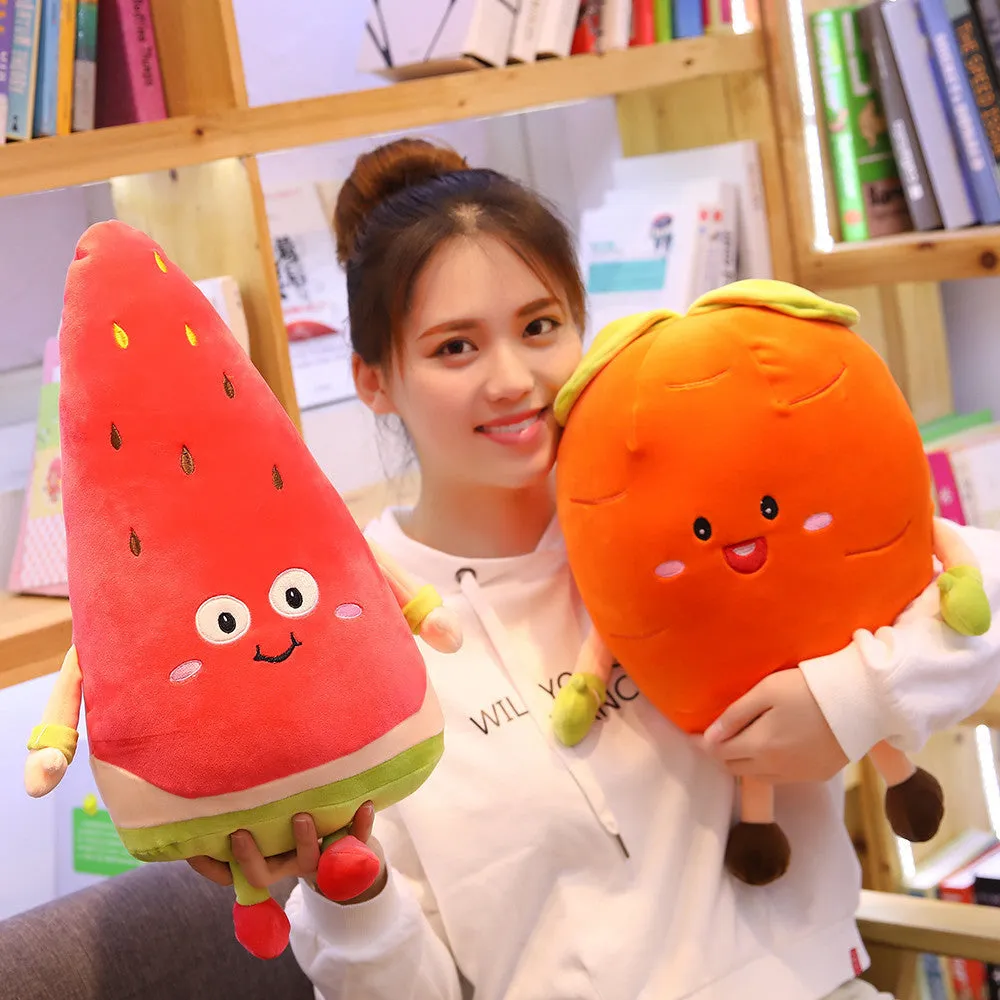 Realistic strawberry plush toy 50cm super soft short plush down cotton filled sleeping doll