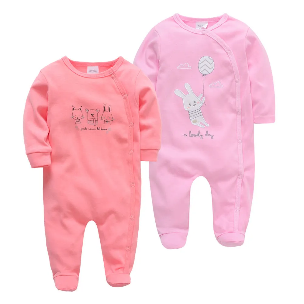 Baby onesie long sleeve cotton concealed button closure red group pattern infant bodysuit
