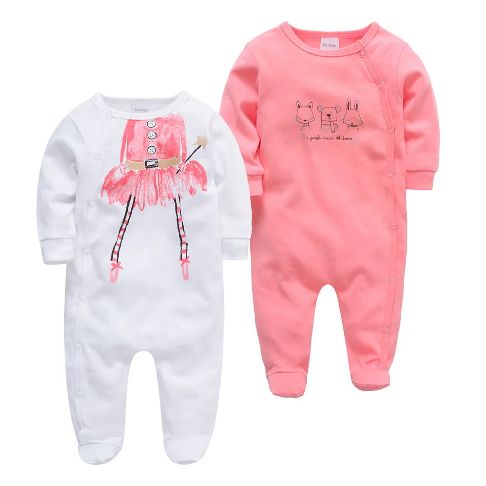 Baby onesie long sleeve cotton concealed button closure red group pattern infant bodysuit