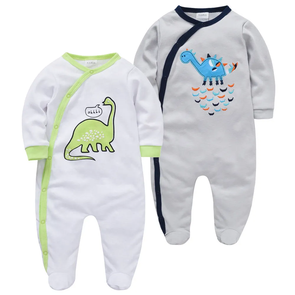 Baby onesie long sleeve cotton concealed button closure red group pattern infant bodysuit