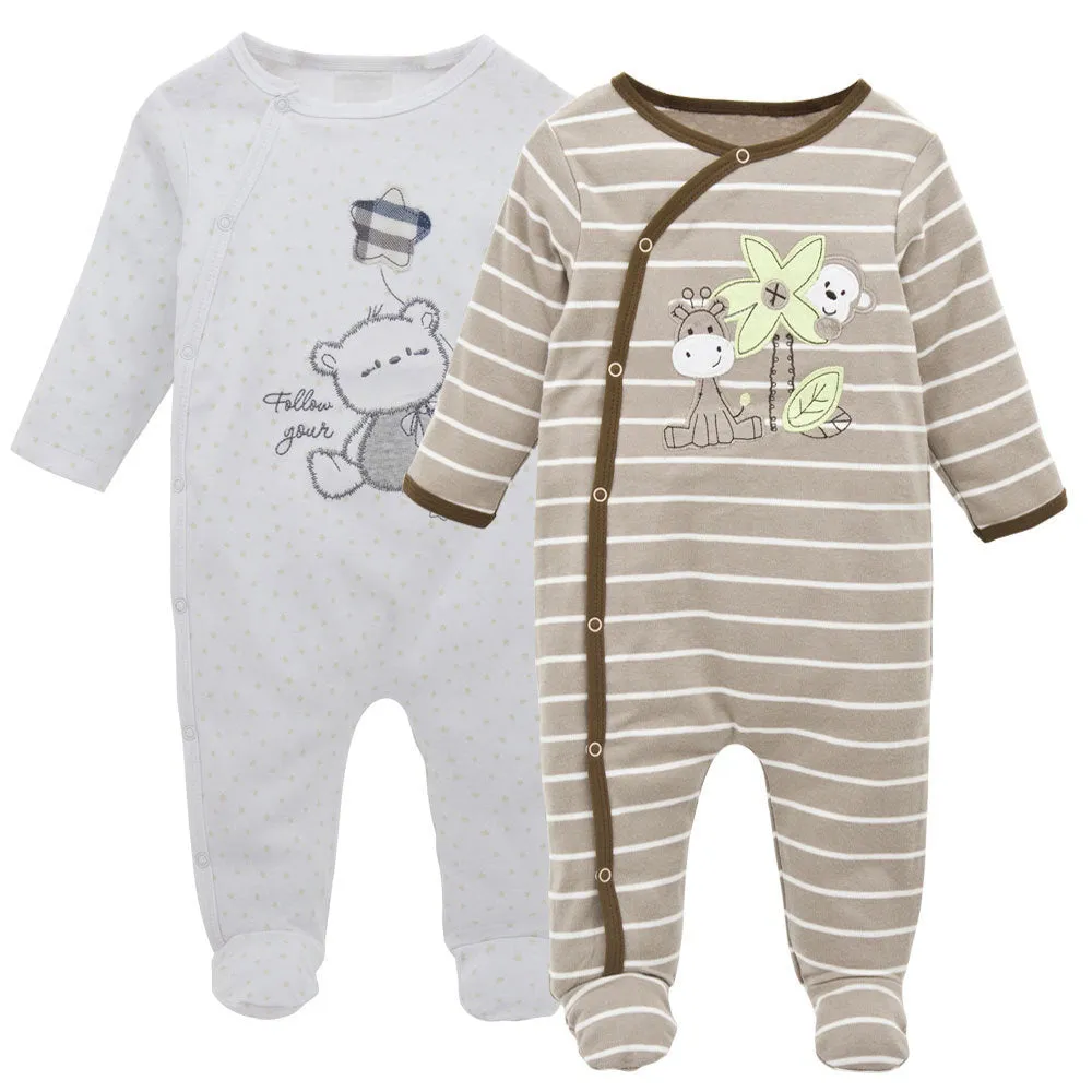 Baby onesie long sleeve cotton concealed button closure red group pattern infant bodysuit
