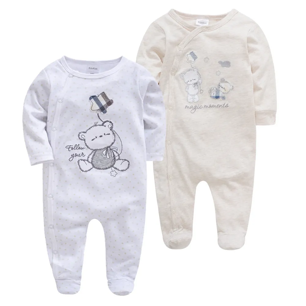 Baby onesie long sleeve cotton concealed button closure red group pattern infant bodysuit