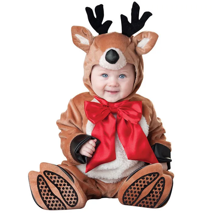 Christmas baby romper long sleeve with festive print, unisex, sizes 80-100cm