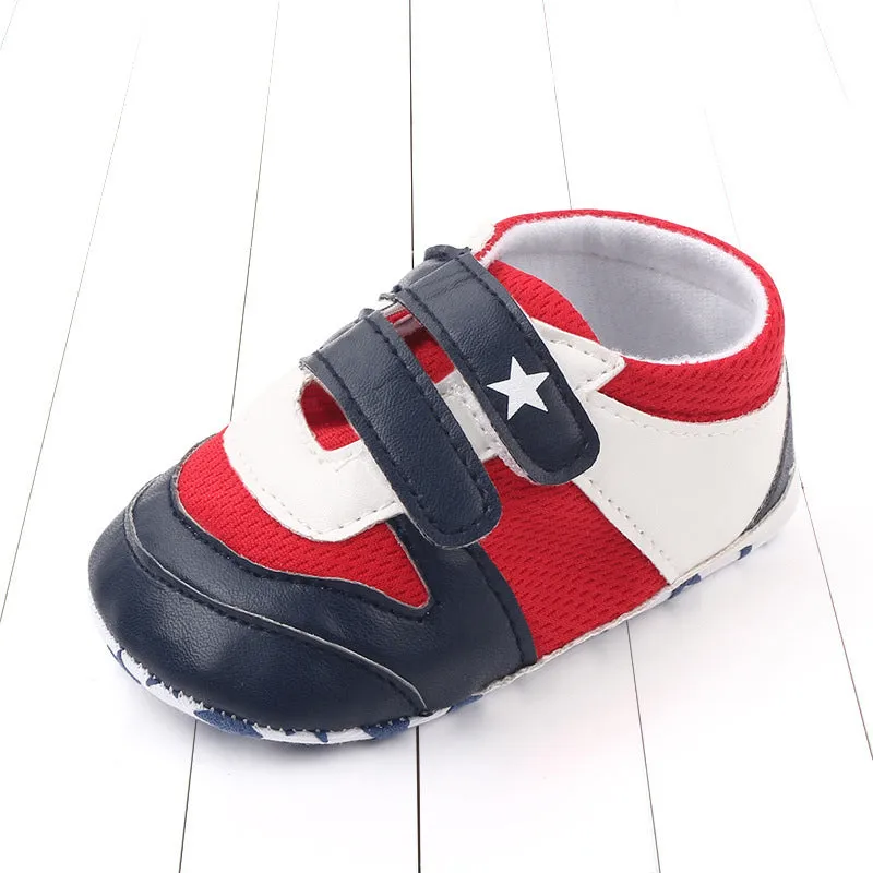 Boys toddler shoes breathable mesh soft sole non-slip 11cm red with black