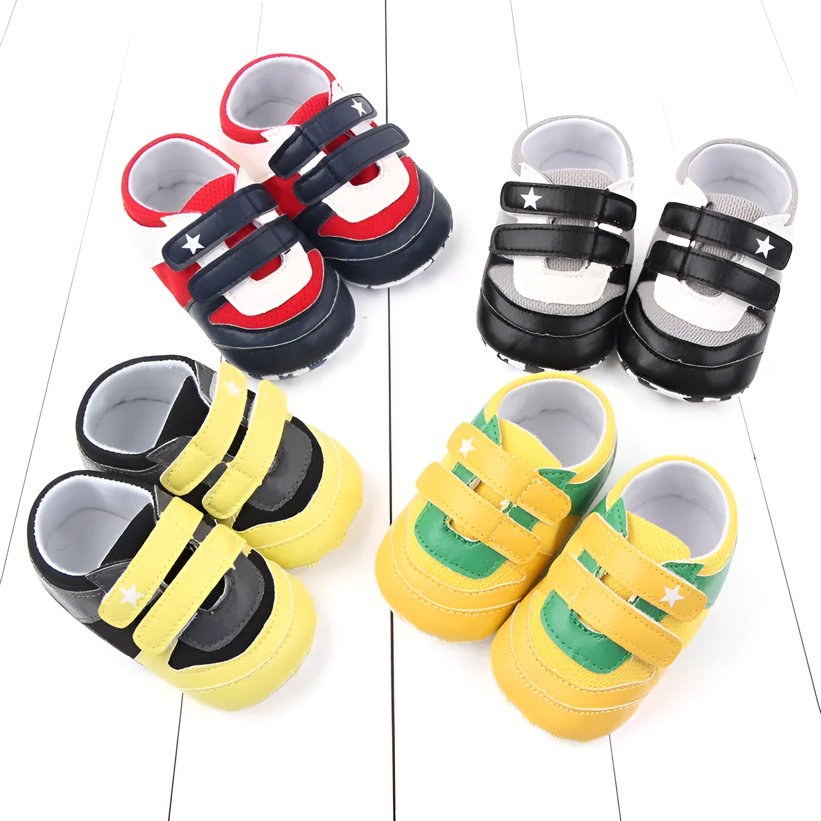 Boys toddler shoes breathable mesh soft sole non-slip 11cm red with black