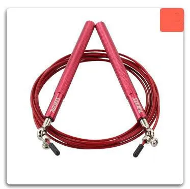 CrossFit speed jump rope with aluminium handle and 3m wire cable in black with carrying bag