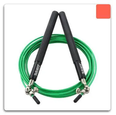 CrossFit speed jump rope with aluminium handle and 3m wire cable in black with carrying bag