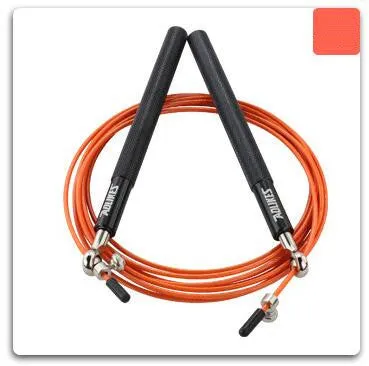 CrossFit speed jump rope with aluminium handle and 3m wire cable in black with carrying bag