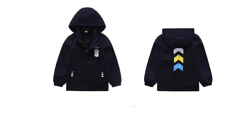 Children's winter jacket with velvet lining Korean style windbreaker in brown, green, navy sizes 110-160cm