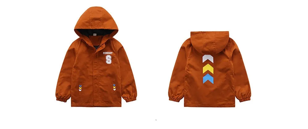 Children's winter jacket with velvet lining Korean style windbreaker in brown, green, navy sizes 110-160cm