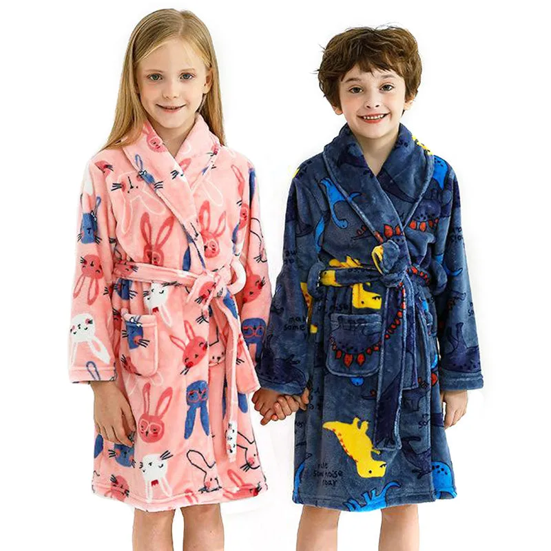 Children's autumn winter flannel pyjamas in purple mermaid design, unisex, sizes 110-170cm