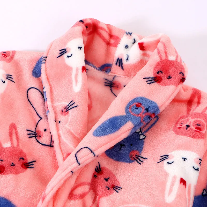 Children's autumn winter flannel pyjamas in purple mermaid design, unisex, sizes 110-170cm