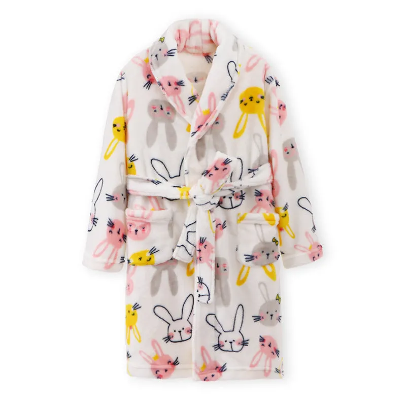 Children's autumn winter flannel pyjamas in purple mermaid design, unisex, sizes 110-170cm