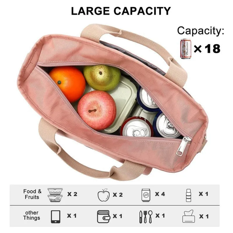 Portable cube style hiking picnic bag with removable shoulder strap and side pocket in Oxford cloth