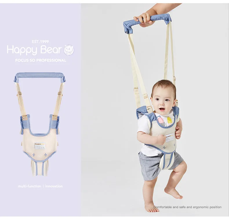Dual-purpose breathable cotton mesh toddler belt in blue for 10-36 months 15kg shoulder and full section types