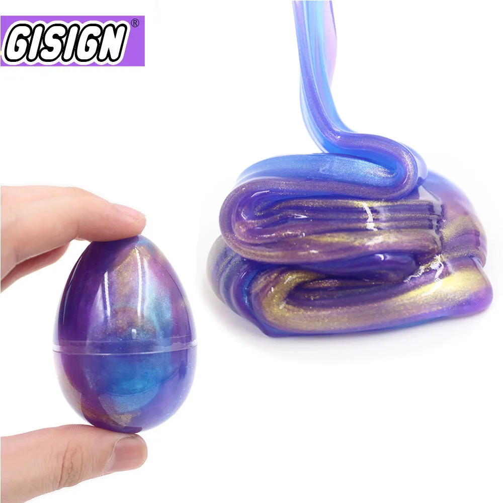 Crystal soft slime ball in blue and green colours made of resin, 50g weight