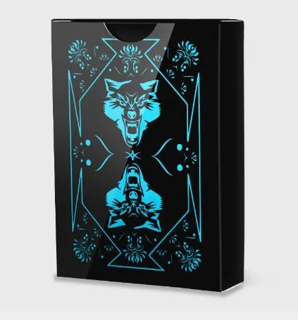 Black Diamond waterproof plastic poker cards with gold foil finish showing laser-etched diamond pattern on black background