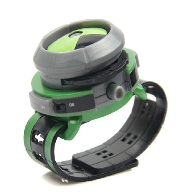 Ben 10 Omnitrix kids projector watch in medium size, showing dial with projector function and PVC strap