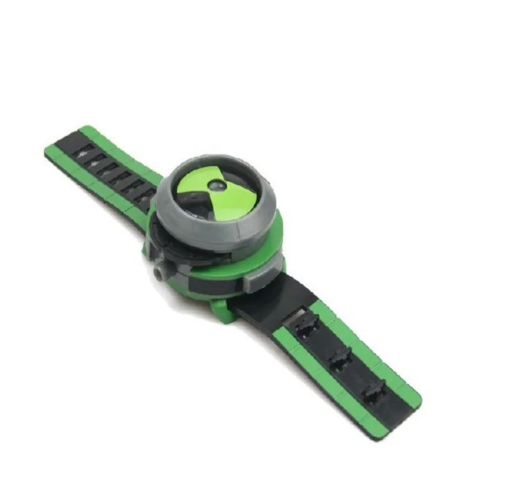 Ben 10 Omnitrix kids projector watch in medium size, showing dial with projector function and PVC strap
