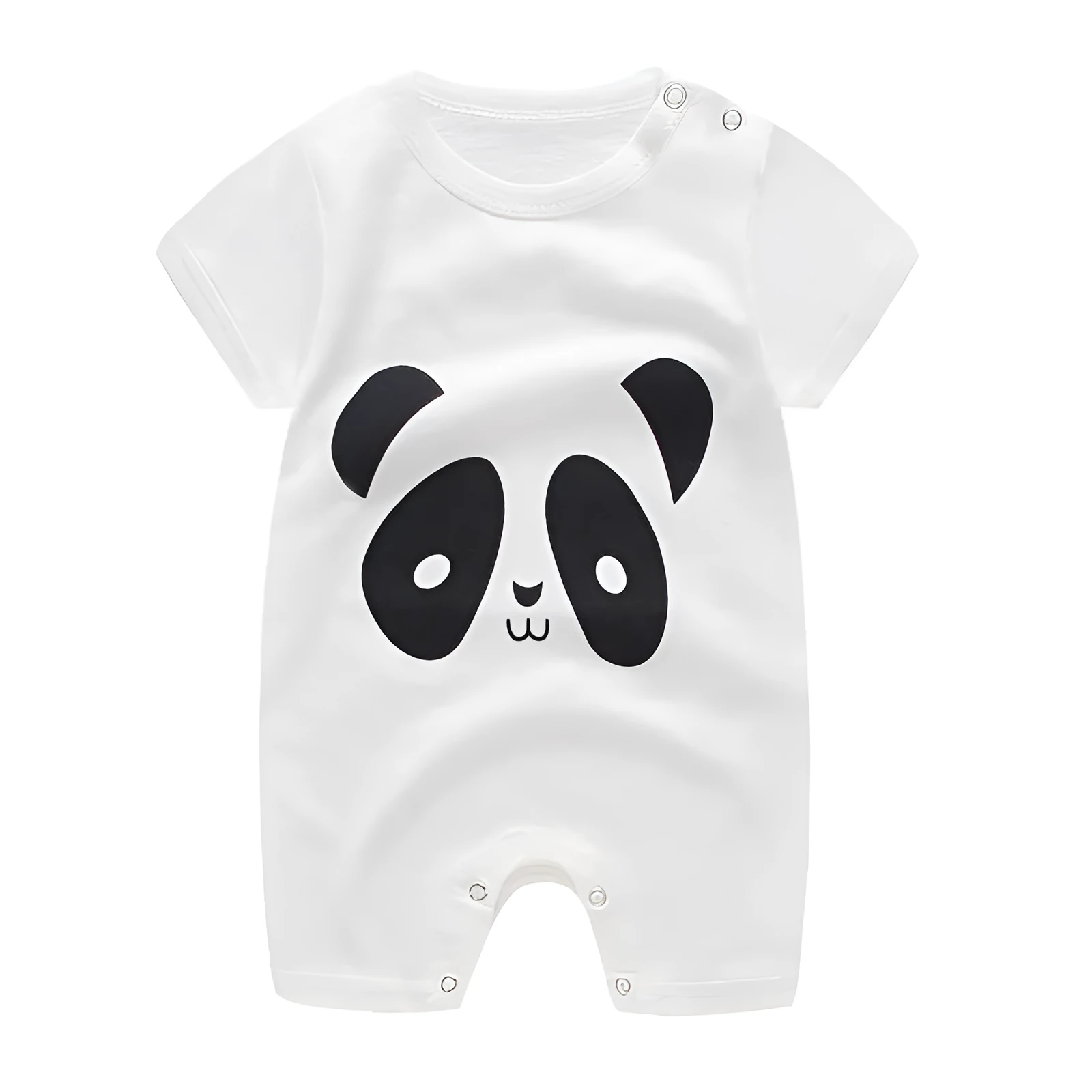 Baby one-piece cotton knit bodysuit in blue, short sleeves, lightweight summer clothing for infants
