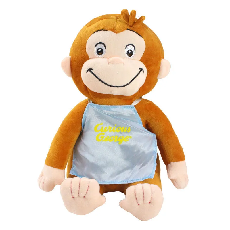 Cute monkey plush toy figure 30cm soft stuffed doll in four colour options