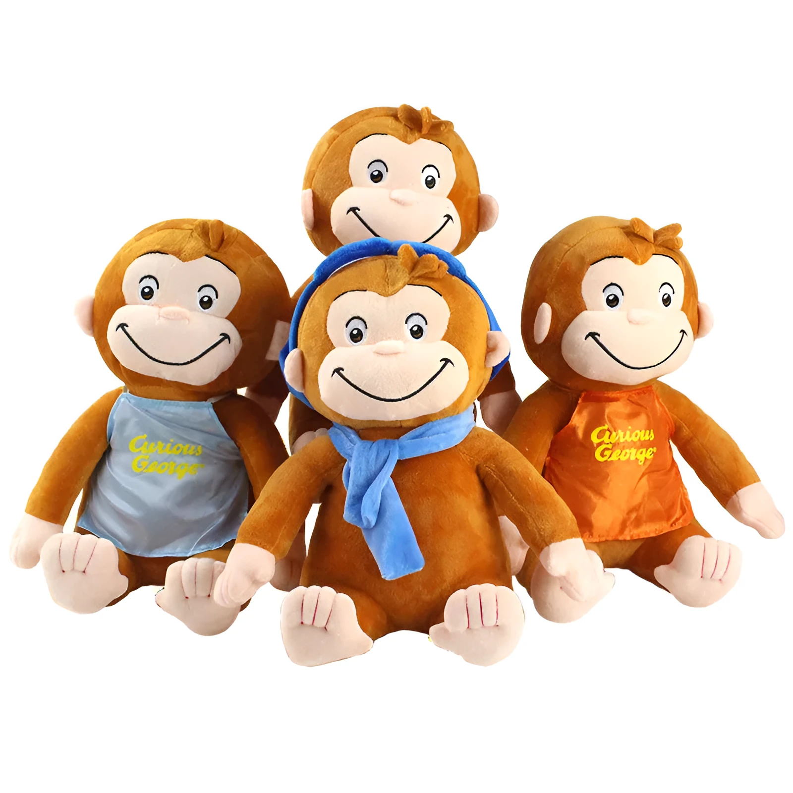 Cute monkey plush toy figure 30cm soft stuffed doll in four colour options