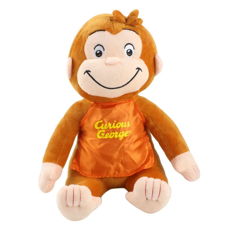 Cute monkey plush toy figure 30cm soft stuffed doll in four colour options