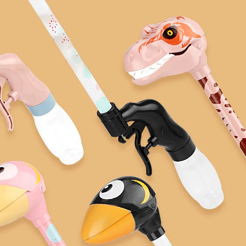 Long-necked dinosaur water gun toy in soft foam, 48cm size, children's summer squirt gun
