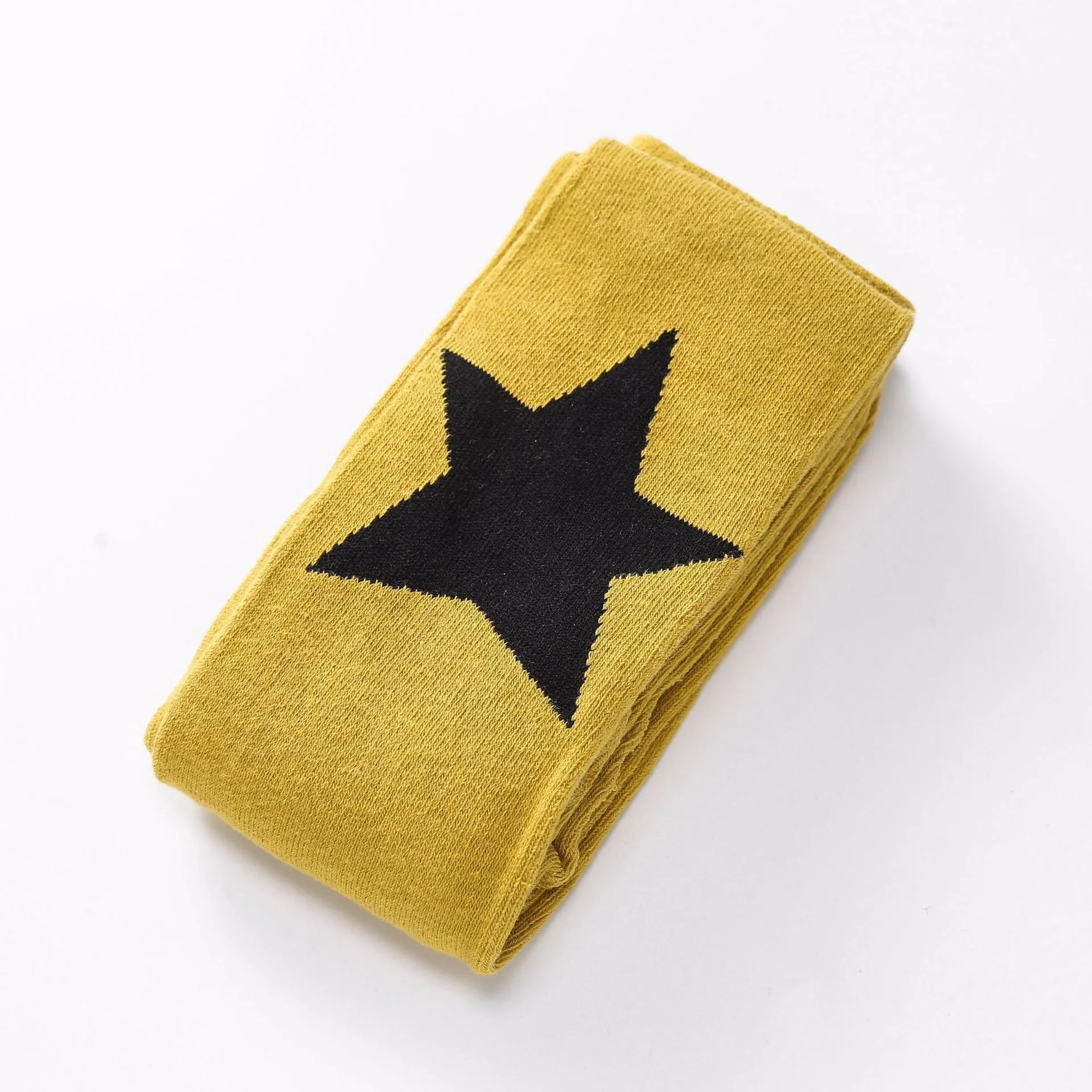 Cotton children's pantyhose with five-pointed star and heart motifs in six colours, four sizes 95-125CM