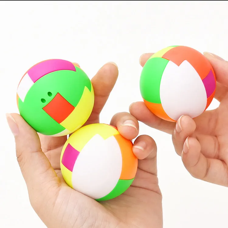Mini children's educational puzzle toy building blocks assembled into a 4.5cm ABS plastic ball, random colour