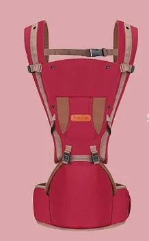 Multifunctional baby front cross holding strap in blue for secure waist stool carrying
