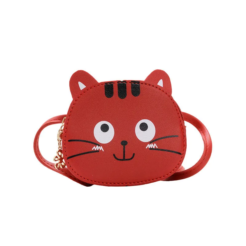 New Expression Kitty children messenger bag PU small shoulder bag in pink