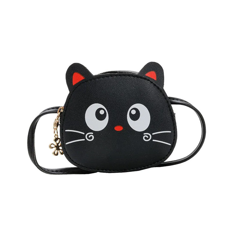 New Expression Kitty children messenger bag PU small shoulder bag in pink