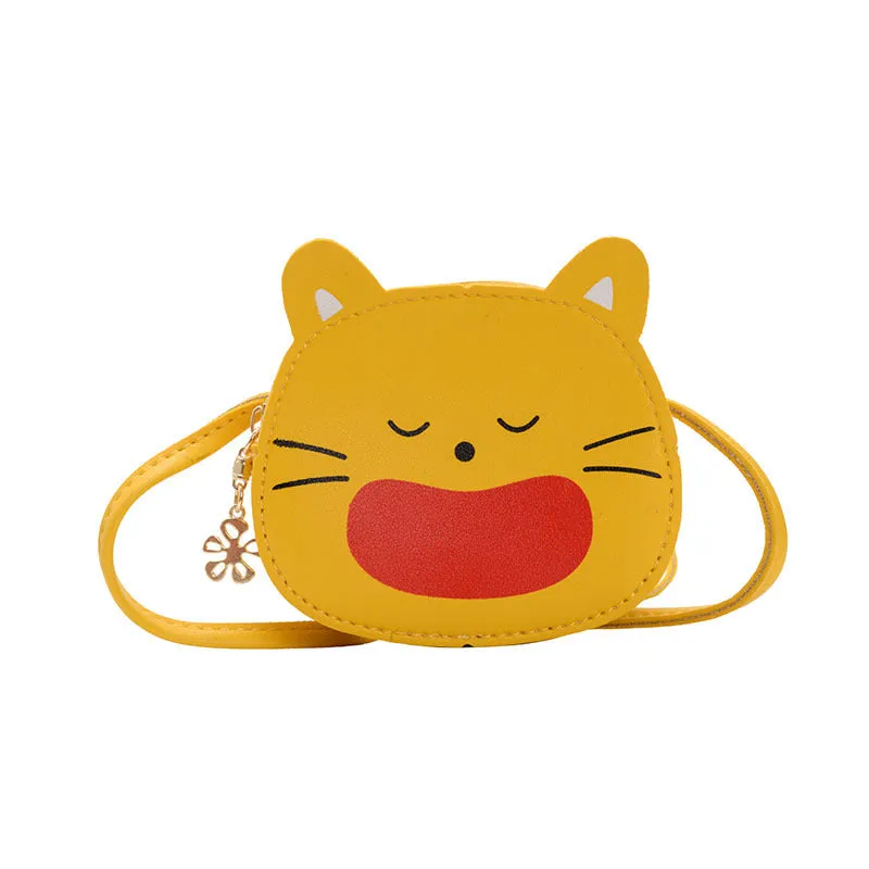 New Expression Kitty children messenger bag PU small shoulder bag in pink
