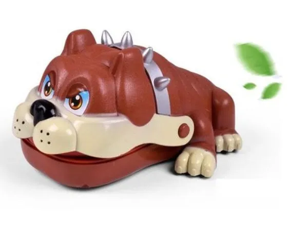 Multicoloured plastic bite hand animal interactive toy showing dog, crocodile, shark, and hippo designs