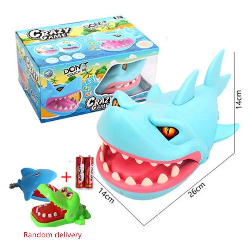 Multicoloured plastic bite hand animal interactive toy showing dog, crocodile, shark, and hippo designs