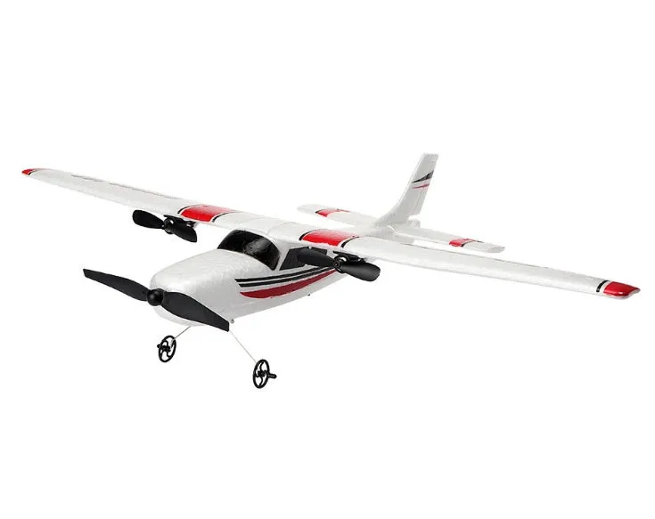 DIY Cessna 182 remote control glider in EPP foam with wing, tail, and landing gear components