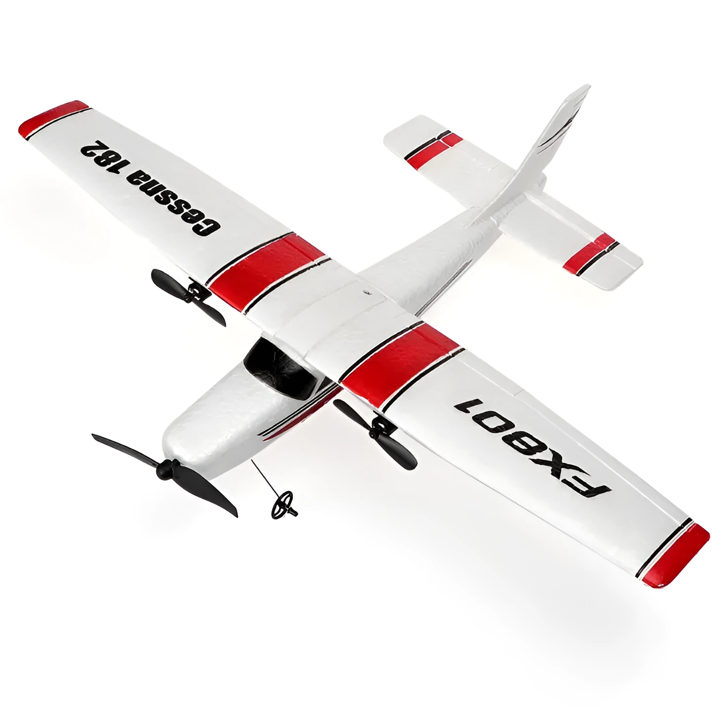 DIY Cessna 182 remote control glider in EPP foam with wing, tail, and landing gear components