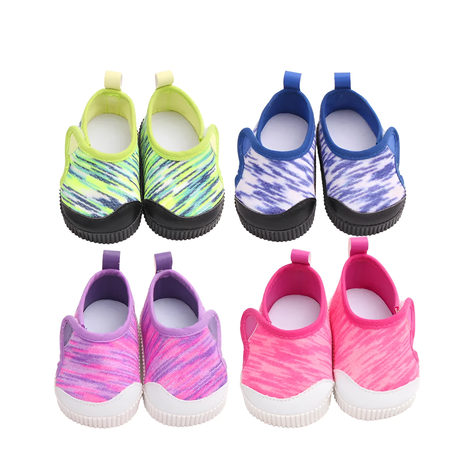 Leather shoes for American Girl dolls in blue colour, conventional size doll footwear