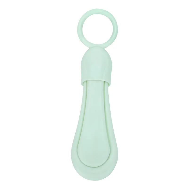 Obeini baby nail clippers with anti-splash design, plastic construction, green