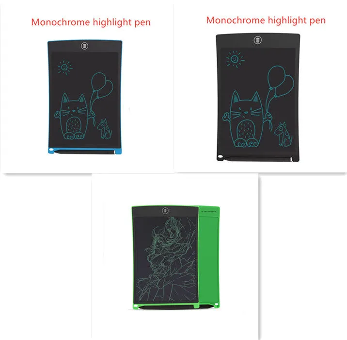 8.5 inch black LCD writing tablet H8S with flexible display and one-key clear button