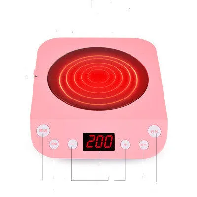 16-piece pink simulation kitchen toy set with electric rice cooker and microwave on a table