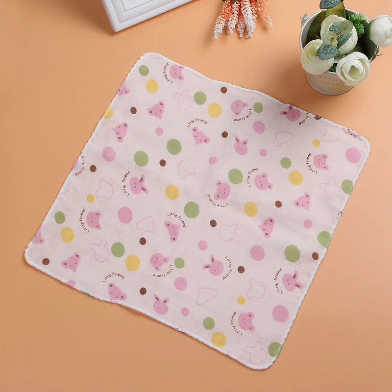 Baby gauze saliva towel in pure cotton, double layer, 29cm size, light beige