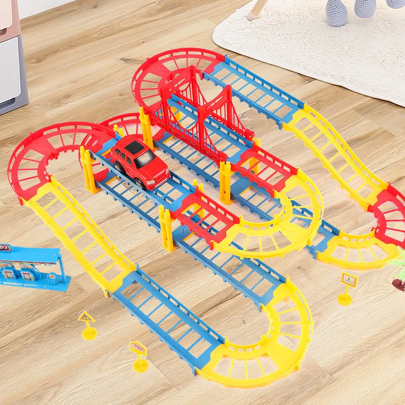 Electric high-speed rail toy in grey ABS plastic, compact size, for children aged 3 plus